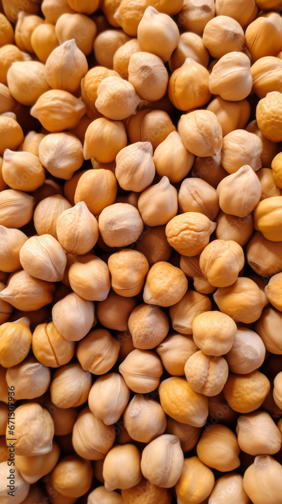Chickpea or chick pea. Garbanzo beans seeds for nutrient-dense healthy vegetarian food