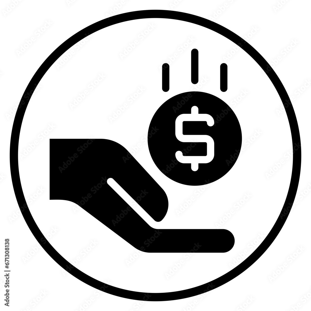 investment glyph icon