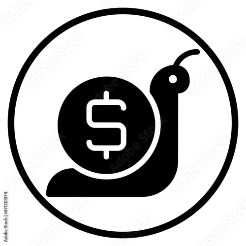 slowly glyph icon