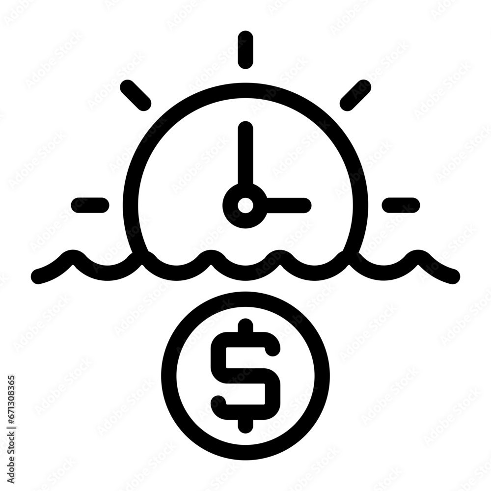 sunset line icon sunset line icon