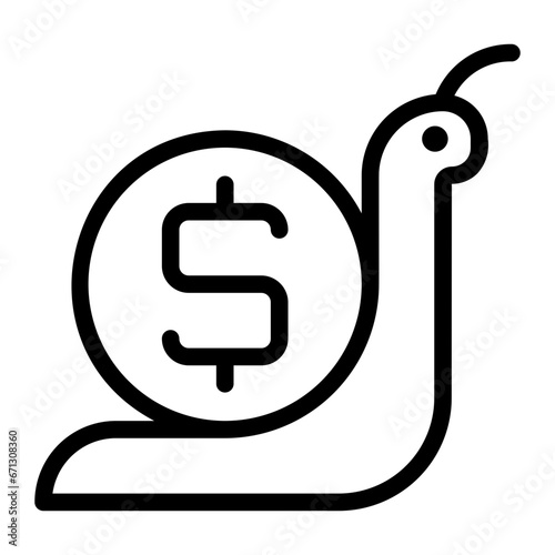 slowly line icon