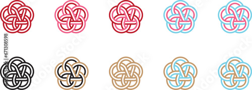  水引梅結び　年賀素材　和柄　ご祝儀