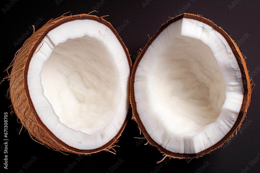 Coconut with isolated white background, ready to be used in fresh and healthy food designs. Coconut with isolated white background, ready to be used in fresh and healthy food designs.