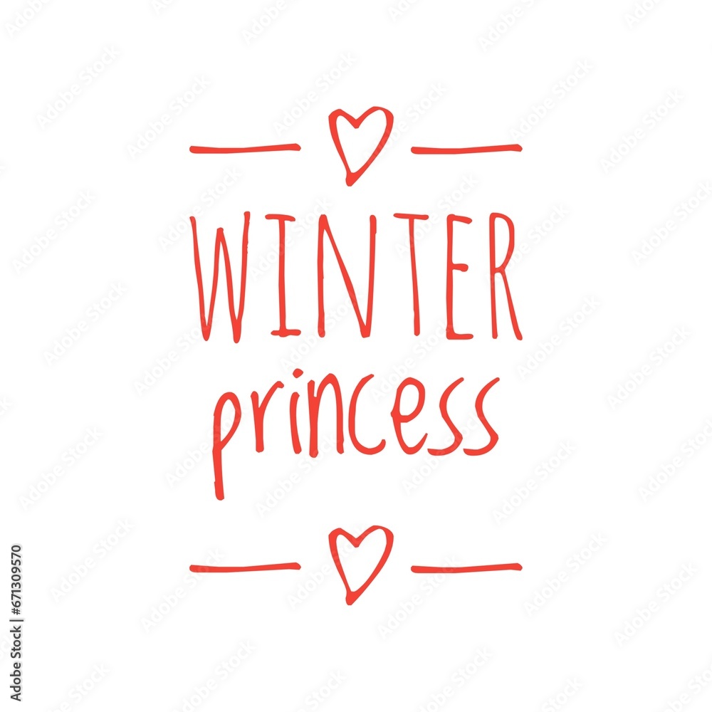 ''Winter Princess'' Lettering