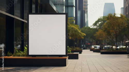 Modern Metropolis Offers a Blank Billboard Mock-Up, Ideal for Advertisers to Display Their Creativity and Innovation