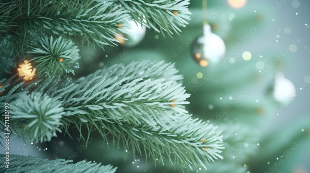 Close up Christmas tree background