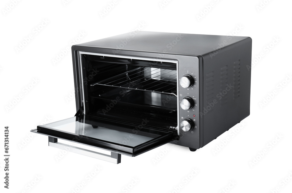 Fototapeta premium One electric oven isolated on white. Cooking appliance