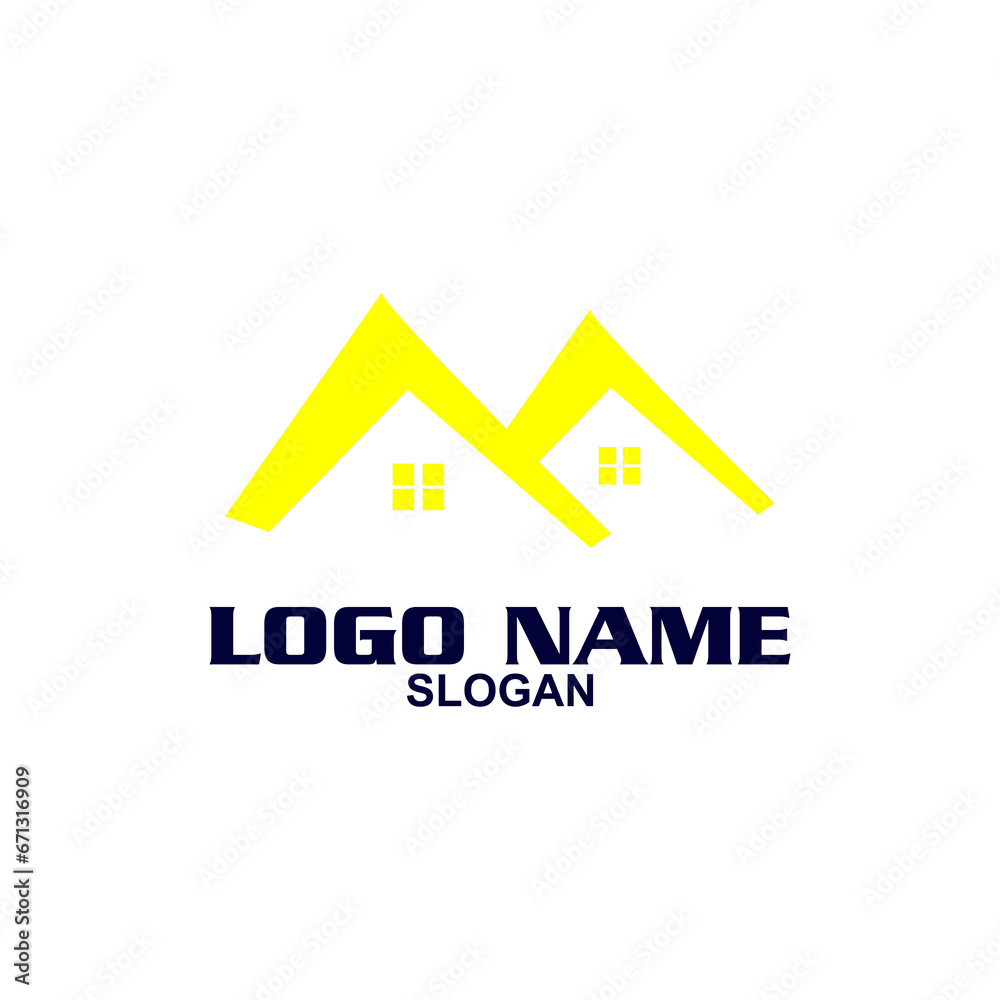 Creative home logo on clean background. Creative home logo on clean background.