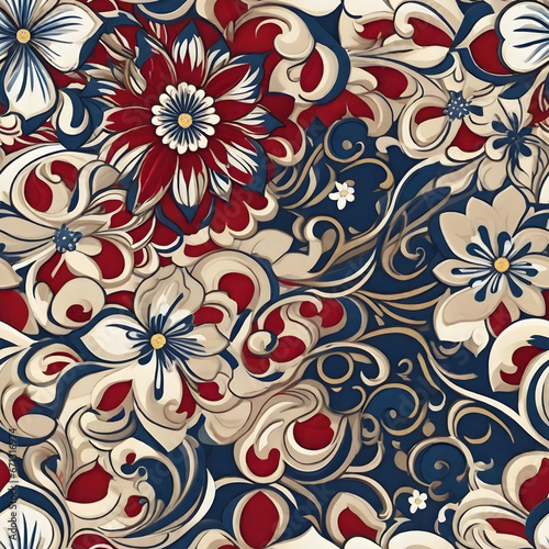 Seamless patterns fabric art