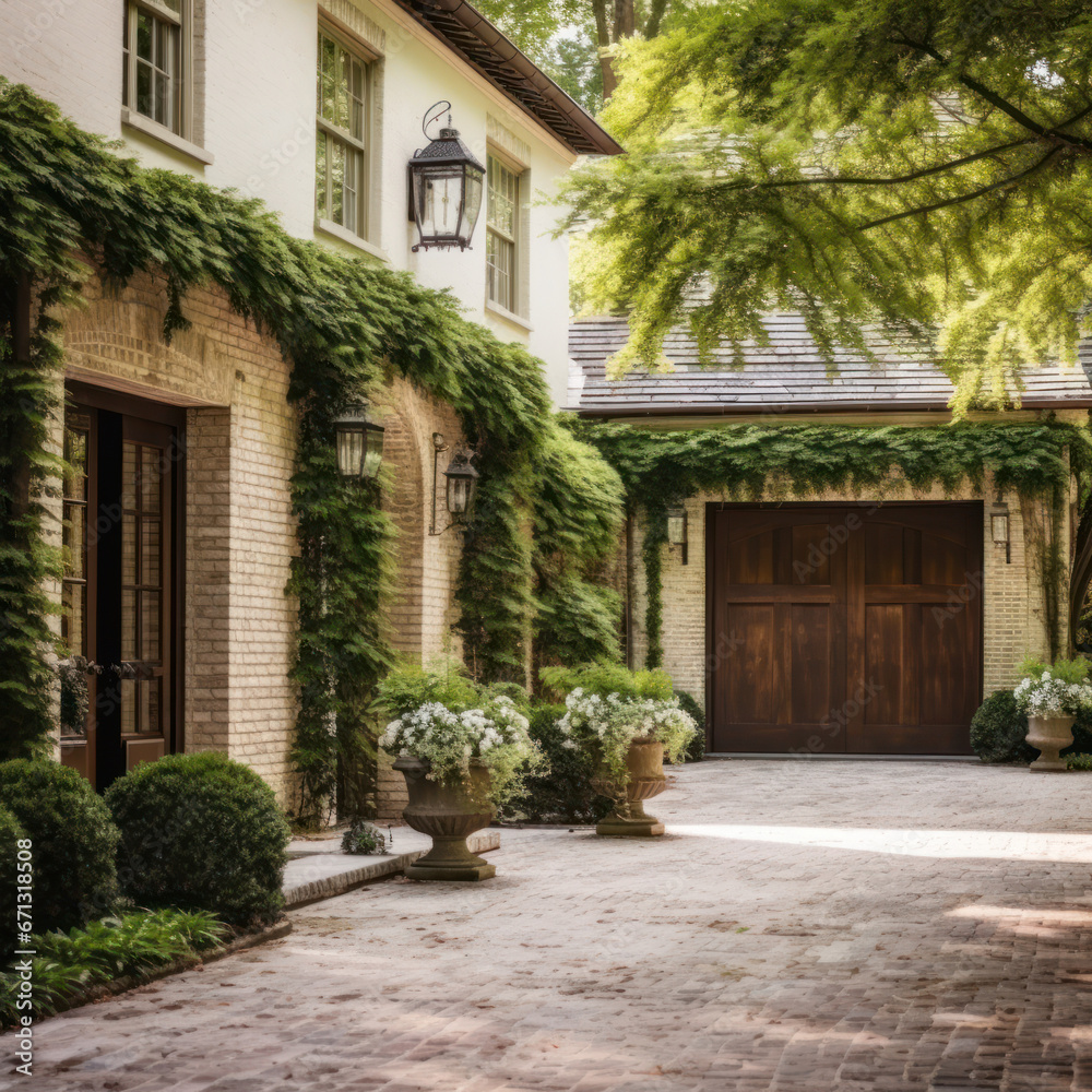  Elegant carriage doors on a historic estate regal 
