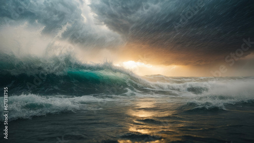 sunset over the sea