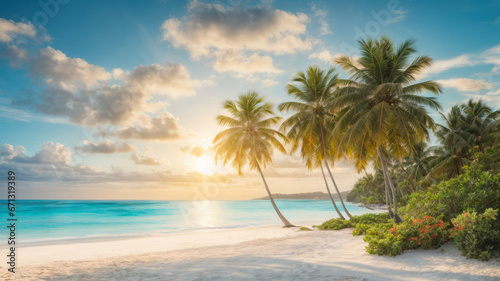 palm trees on the beach © CRYPTOERMD
