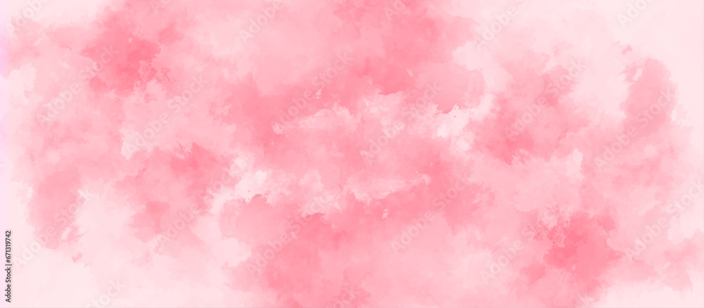 Fototapeta premium abstract watercolor background .watercolor background with pink color. Fantasy light red, pink shades watercolor background. subtle watercolor pink yellow gradient illustration.