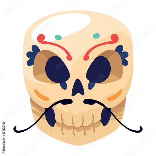 catrina with mustache