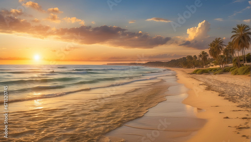 sunset on the beach