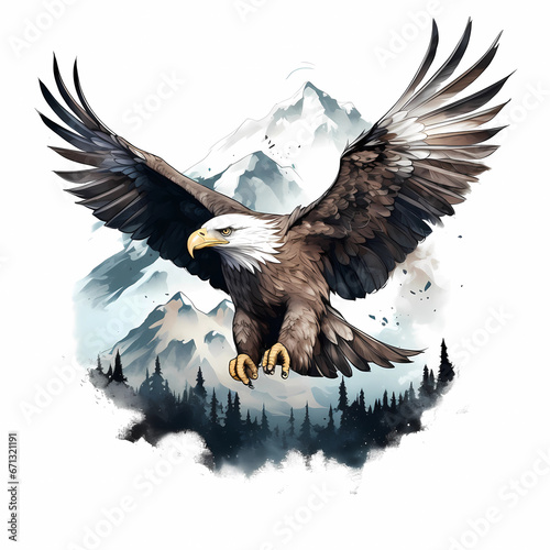 Soaring Eagle illustration photo