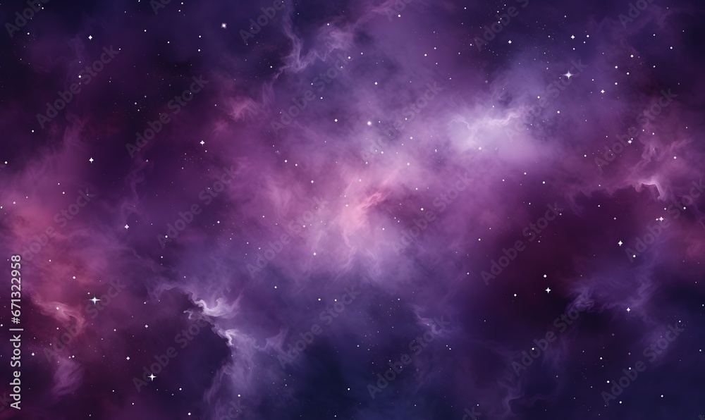 Purple Space Purple nebula , Generative AI