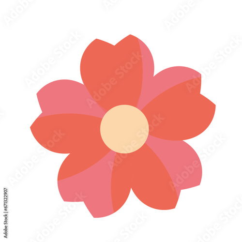 ピンクのお花のシンプルなアイコン
