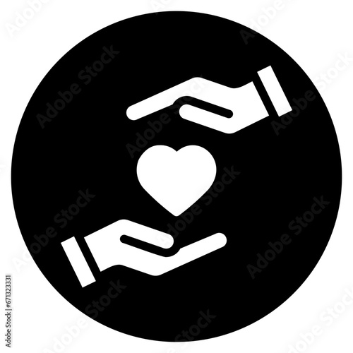 care glyph icon