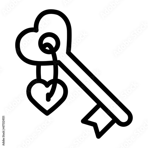 key ring line icon