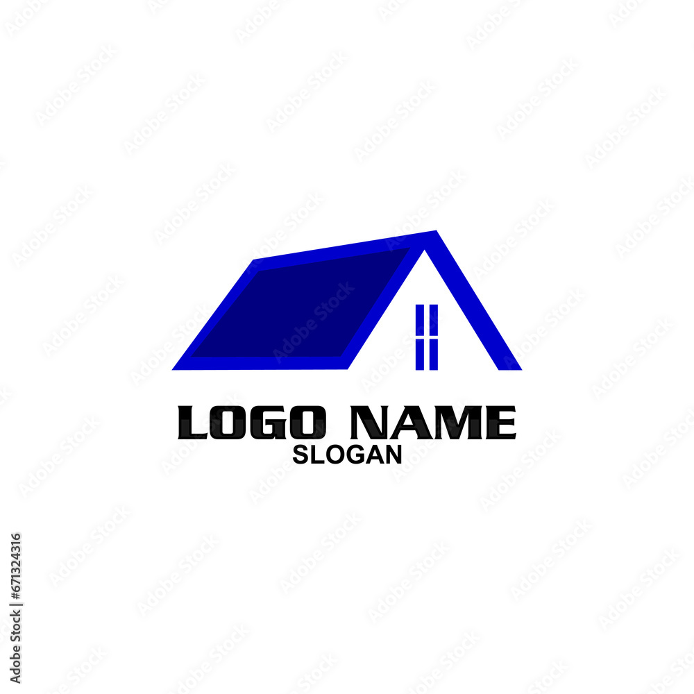 Creative home logo on clean background.