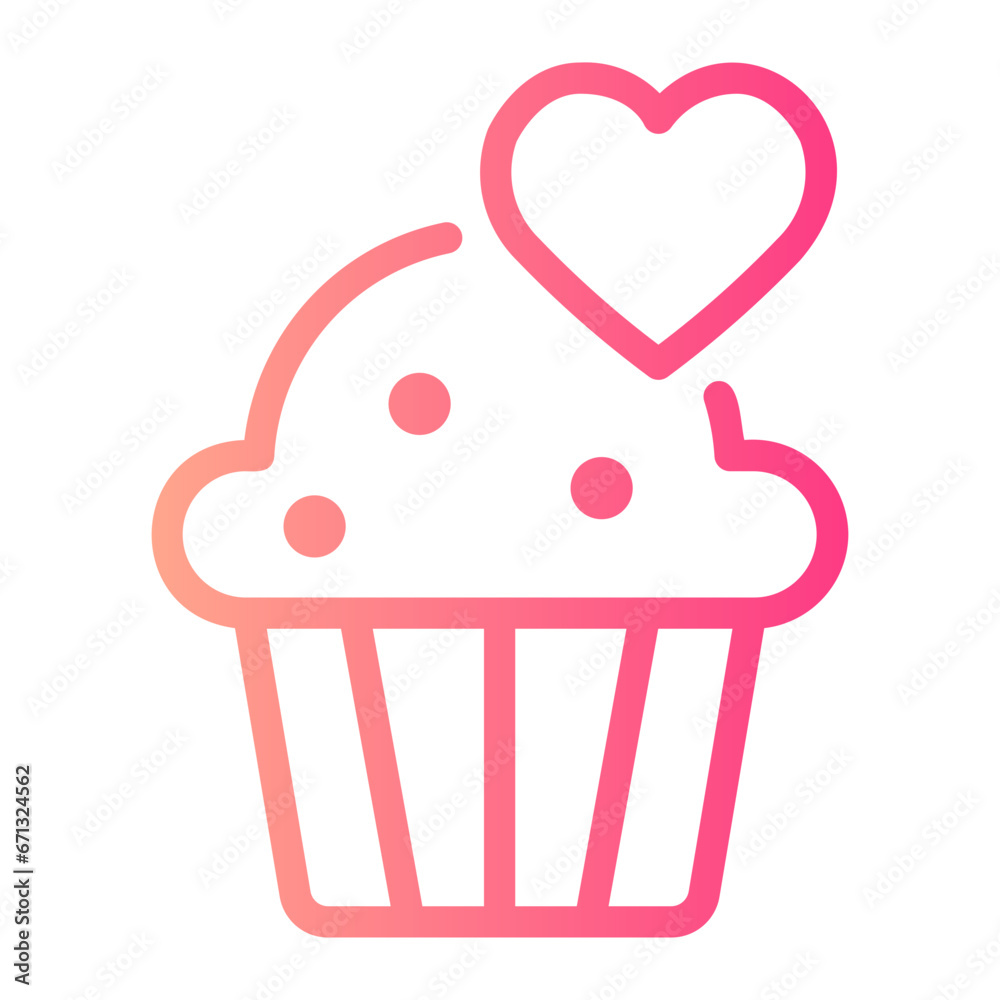 cupcake gradient icon cupcake gradient icon