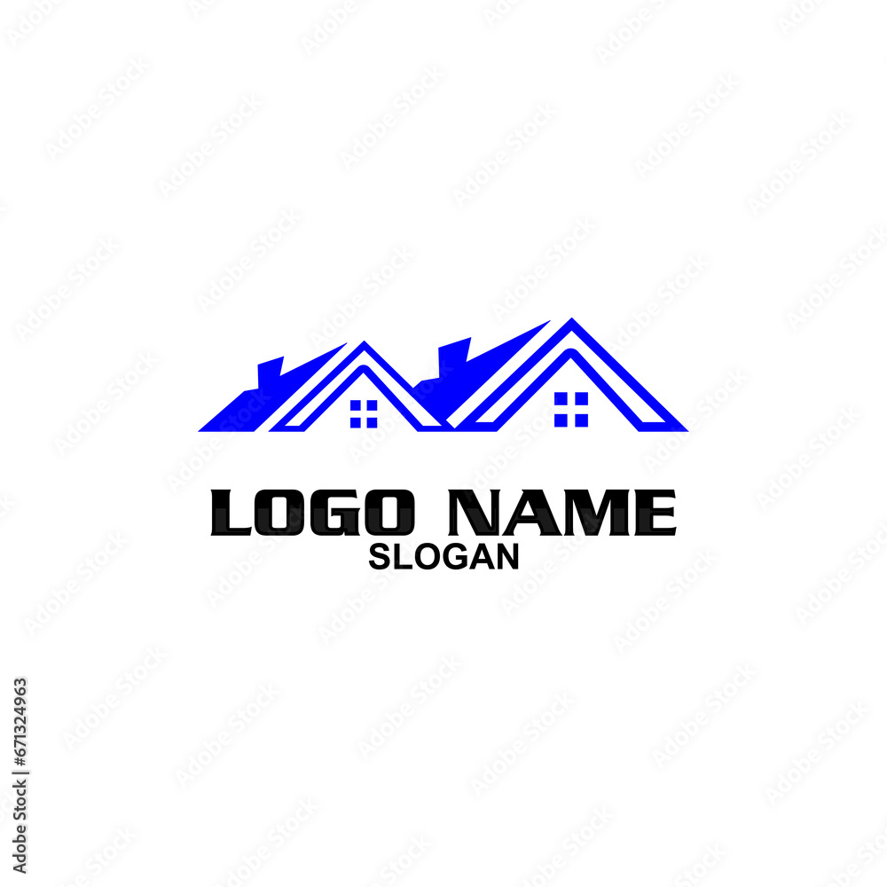 Creative home logo on clean background. Creative home logo on clean background.