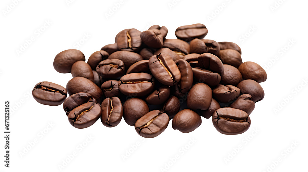 Coffee beans on transparent background Coffee beans on transparent background