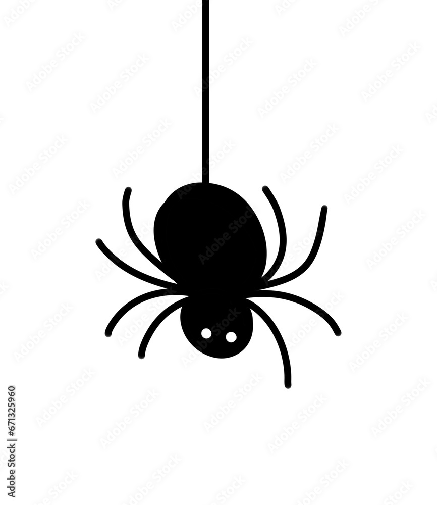 hanging black spider element hanging black spider element