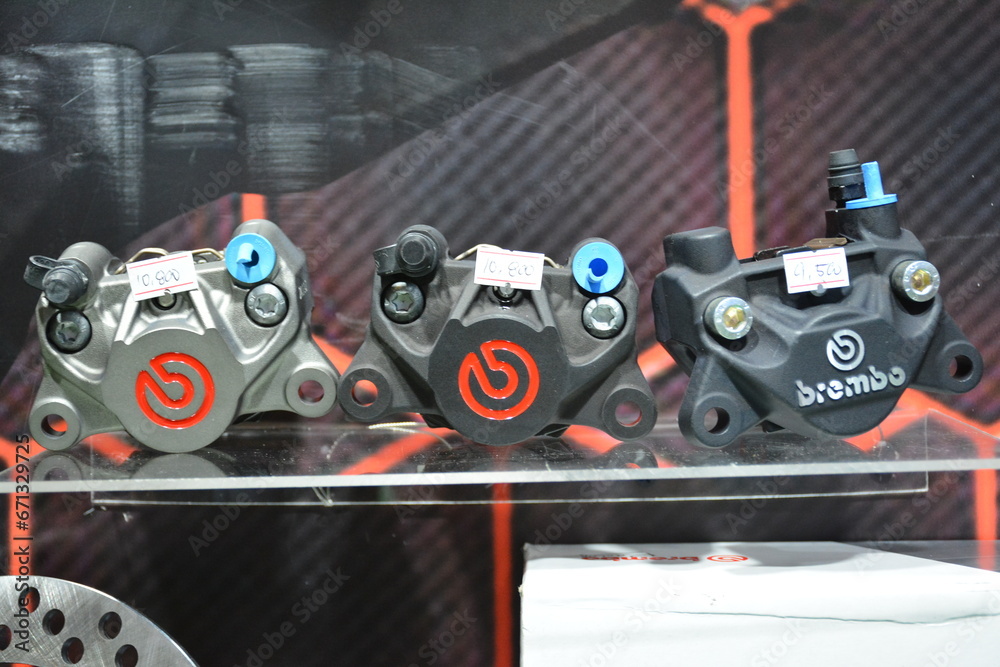 Brembo brake products at performance and lifestlye expo in Pasay