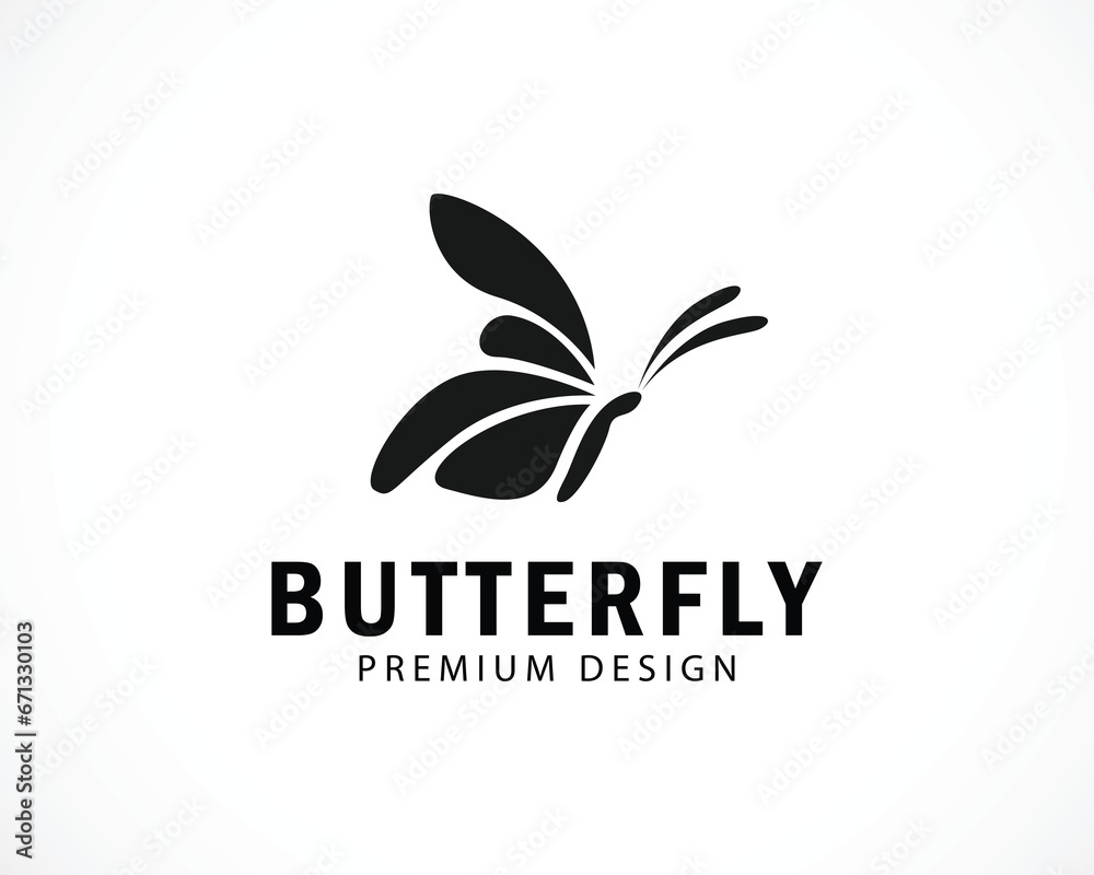 butterfly logo creative animal vector flying bird design concept