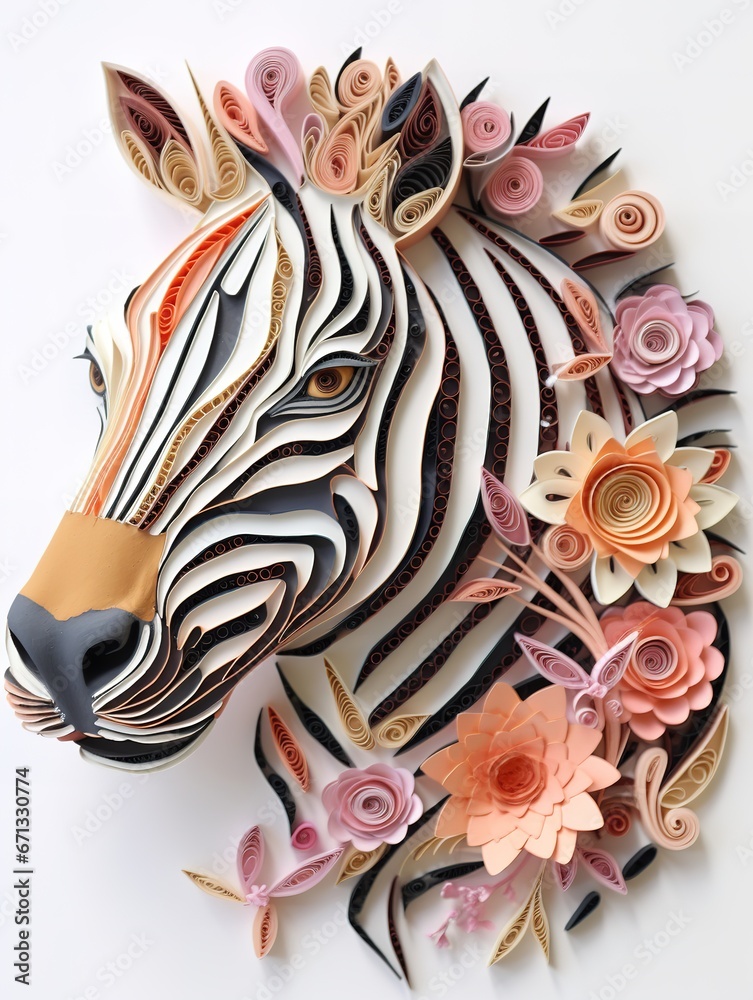 Beautiful papercut quilling paper filigree zoo animals Beautiful papercut quilling paper filigree zoo animals