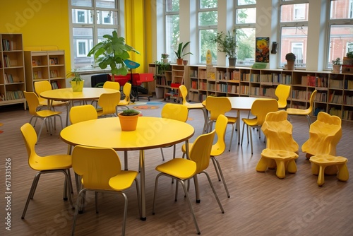Primary school classroom, g...