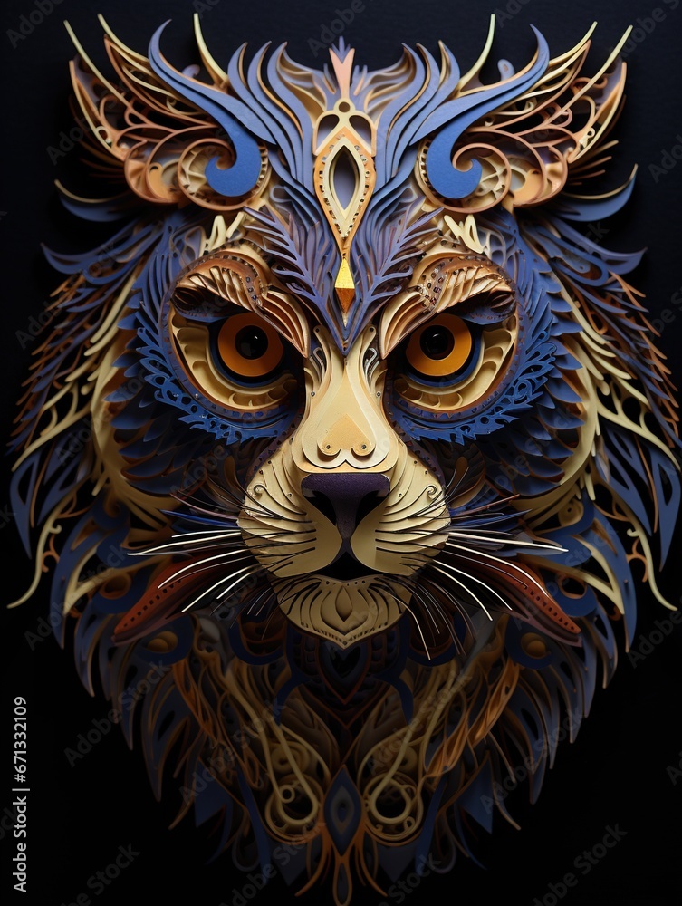 Beautiful papercut quilling paper filigree zoo animals Beautiful papercut quilling paper filigree zoo animals