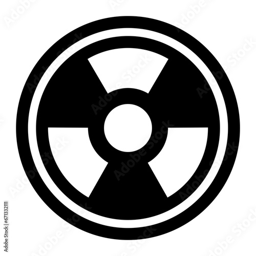Radiation black solid glyph icon