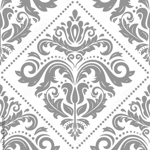 Orient classic pattern. Seamless abstract background with vintage elements. Orient grey pattern. Ornament for wallpapers and packaging