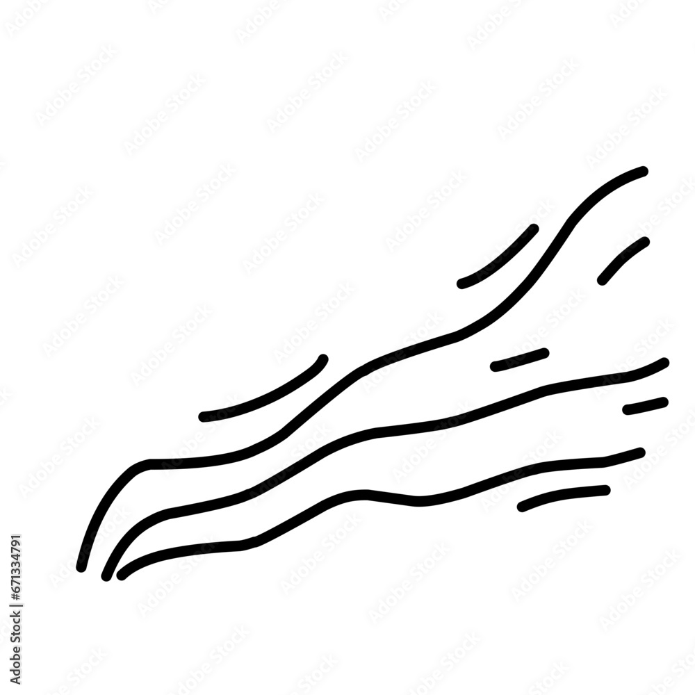 Fototapeta premium Smoke or Aroma line art