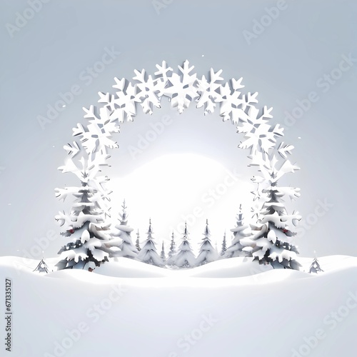 White Snow in christmas day