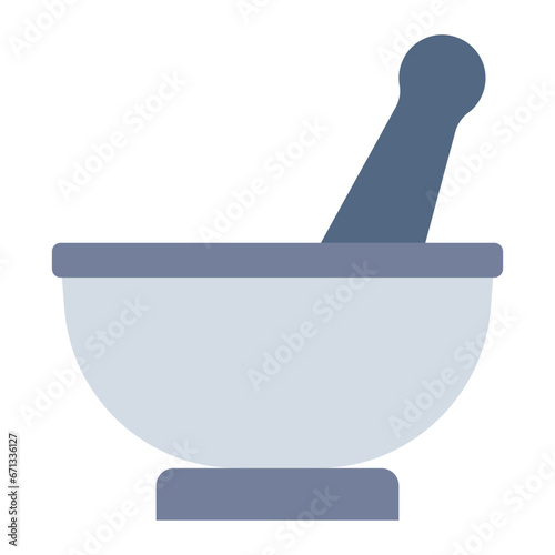 Mortar colorful flat icon