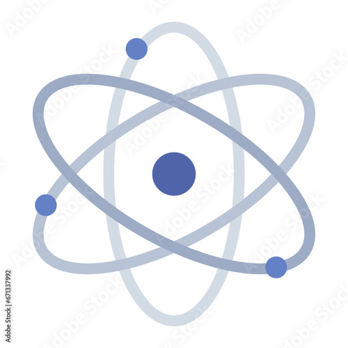 Atom colorful flat icon
