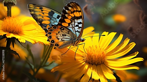 monarch butterfly on flower   generated by AI