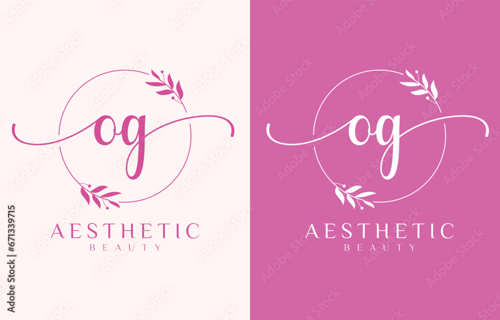 Letter O Beauty Logo with Flourish Ornament