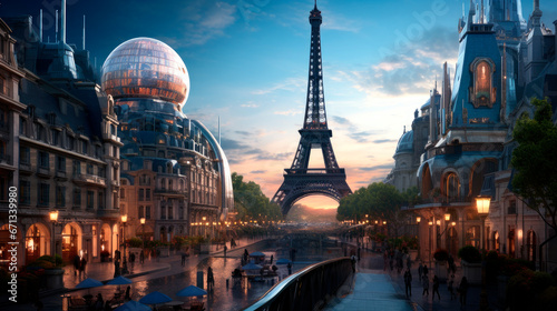 Paris as imagined in the year 2100 photo
