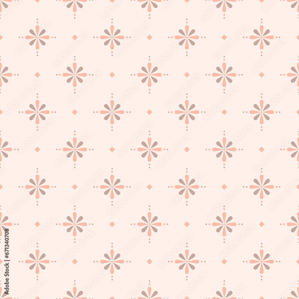 custom made wallpaper toronto digitalIn this seamless pattern, make a flower with orange petals alternating with gray. Arranged on light orange background. Decorated with small orange diamond placed alternately neatly.
