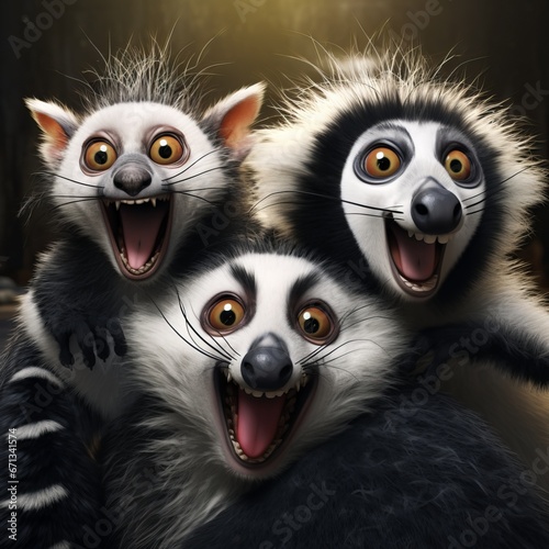 Playful and Curious: Lemurs of Madagascar © luckynicky25