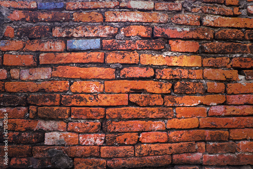 Background of old brick wall texture. © chattrakarn