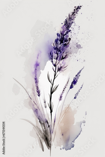 Wedding invitations set with lavender flowers on background. Lavender card vector watercolor provence flowers banner backgrounds