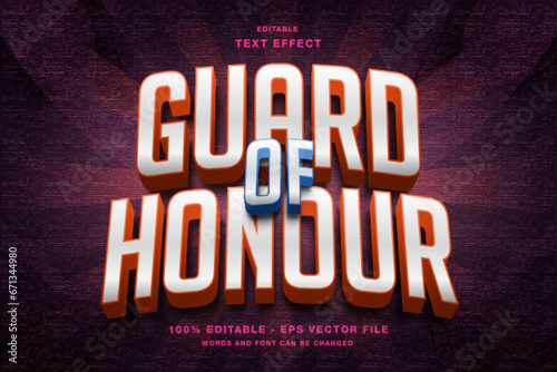 Guard of Honour Editable Text Effect