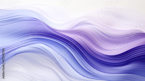 Periwinkle and Lilac Wavy Line Pattern on White