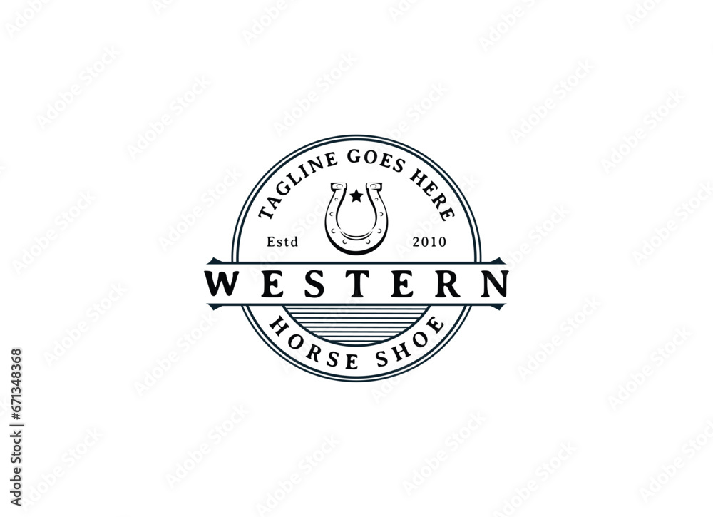 Shoe Horse Horseshoe for Country Western Cowboy Ranch logo design inspiration